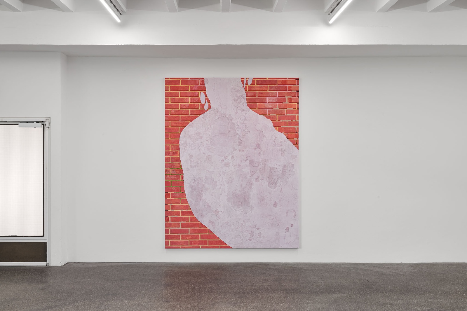 Monika BaerSchweine Steine Scherben (lobster), 2025 Oil, acrylic, pigments and sand on canvas 230 x 180 cm | 90 5/8 x 71 in