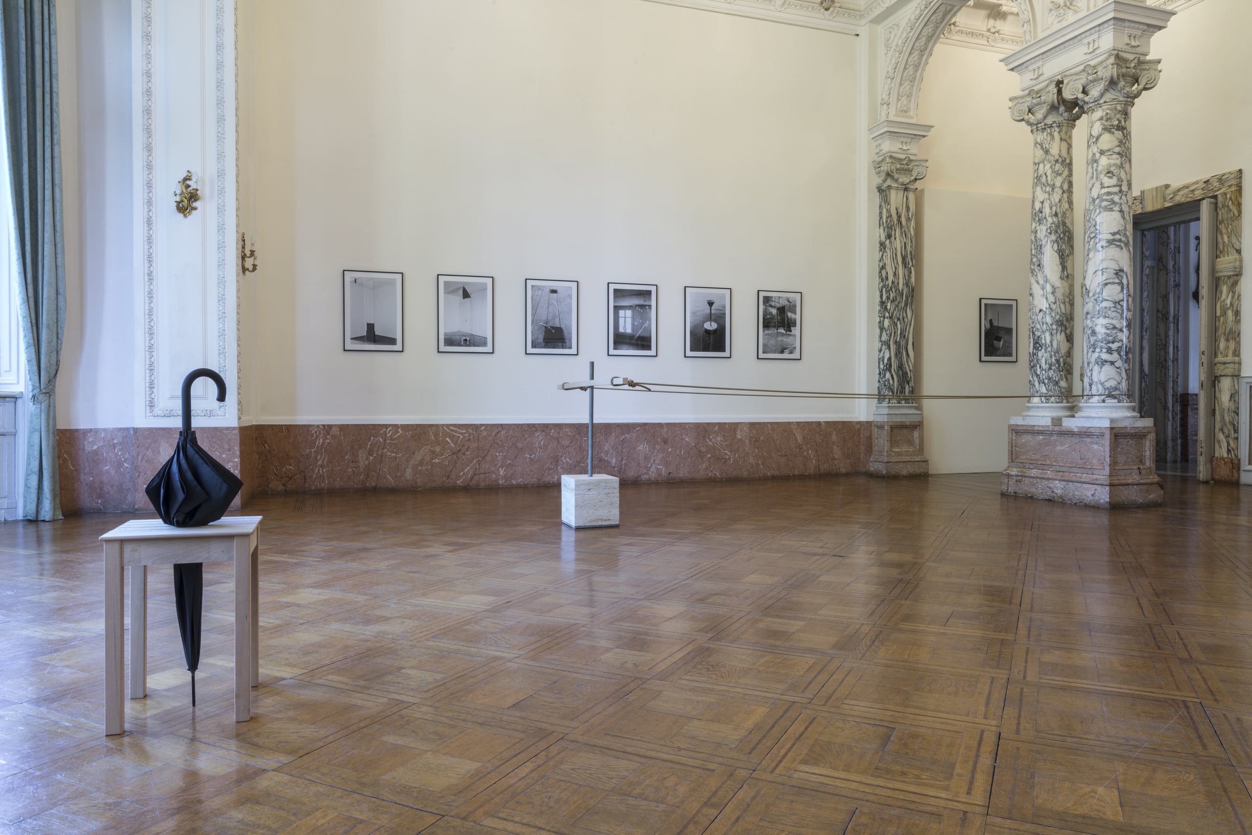 Installation views, Roman Signer, Skulptur/Fotografie, Istituto Svizzero, Rome, Italy. Photo: ©OKNO studio